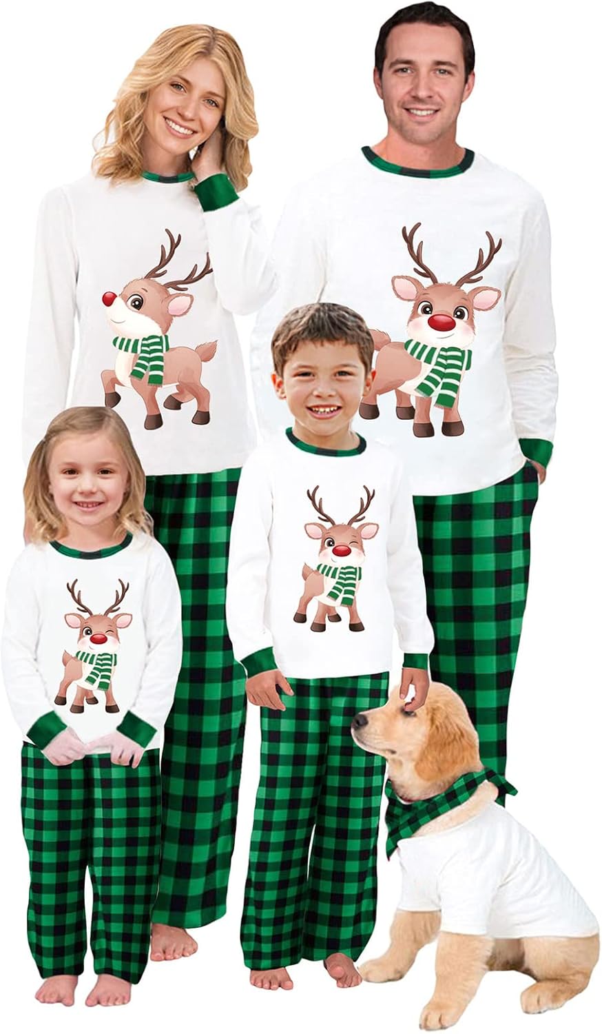 WephuPSho Christmas Family Matching Pajamas, Festive Xmas Jammies Sets for the Whole Family, Holiday Pjs Christmas