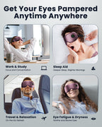 Heated Eye Mask - Cordless Eye Mask for Dry Eyes, FSA - HSA Eligible, Eye Relief, Improved Sleep, Washable Eye Heating pad for Travel and with Replaceable Shell (Gray)