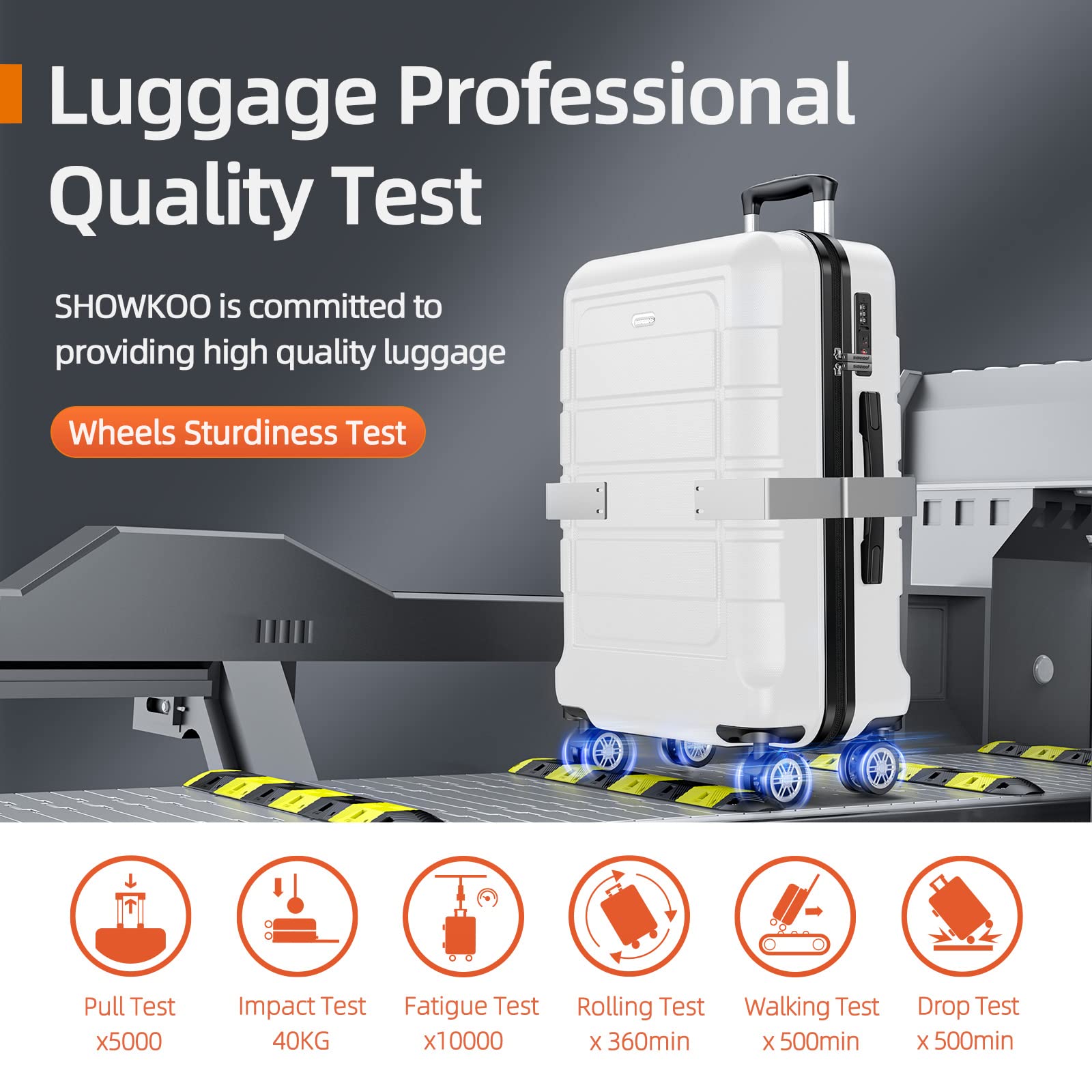 SHOWKOO Luggage Sets Expandable PC+ABS Durable Suitcase Double Wheels TSA Lock Mint Green