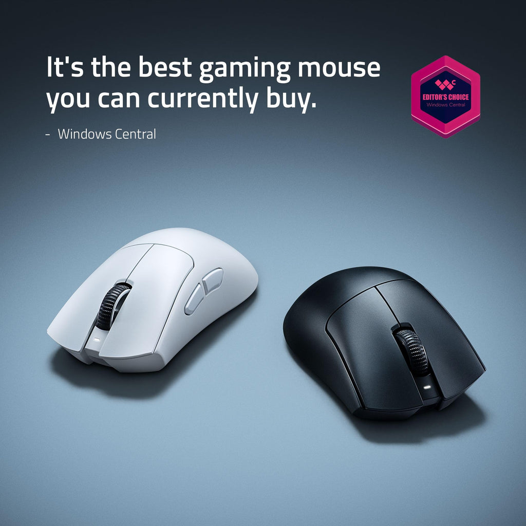Razer DeathAdder V4 Pro Wireless Gaming Mouse: 56g Lightweight - HyperSpeed Wireless Gen-2 - Optical Scroll Wheel - Optical Switches Gen-4 - Focus Pro 45K Sensor Gen-2 - Up to 150 Hr Battery