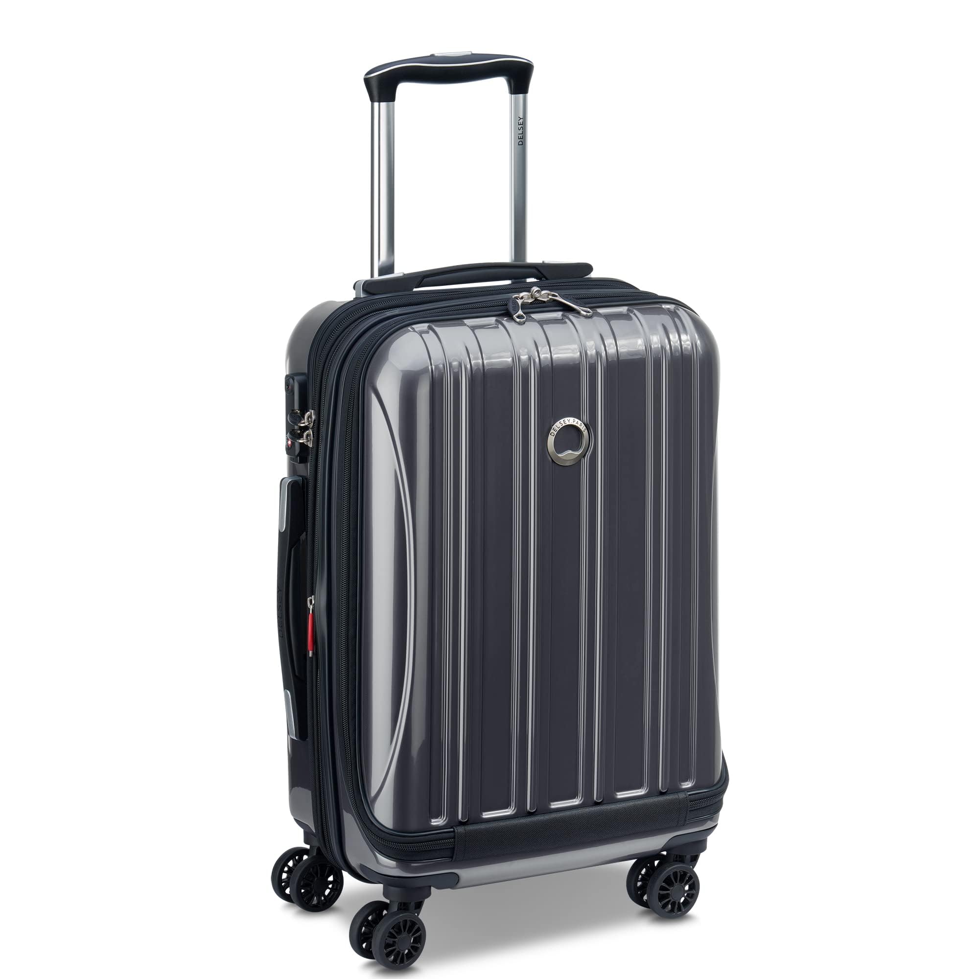 DELSEY PARIS Helium Aero Hardside Expandable Luggage with Spinner Wheels, Blue Cobalt, Checked-Large 28 Inch
