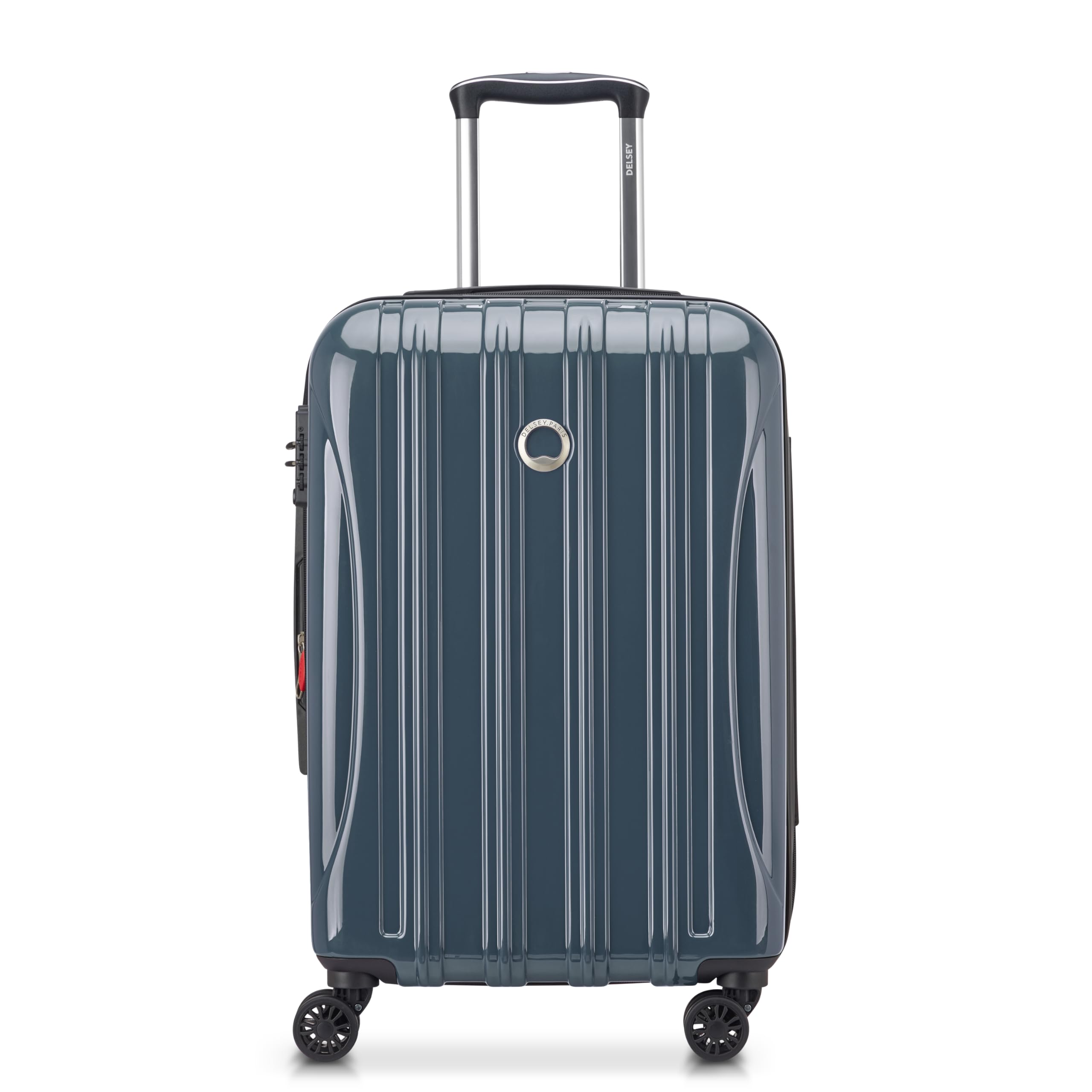 DELSEY PARIS Helium Aero Hardside Expandable Luggage with Spinner Wheels, Blue Cobalt, Checked-Large 28 Inch