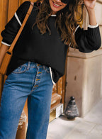 SHEWIN Womens Sweaters Crewneck Long Sleeve Knit Pullover Sweater Casual Fall Tops for Women 2025