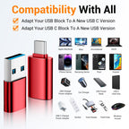 Temdan 4 Pack Lightning to USB C Adapter for iPhone 15/16/17 Pro/17 Pro Max,for iPhone 17/16 Charger,17/16 Accessories,Fast Charging & Data Transfer,USB C Charger Connector Cable,Not for Audio/OTG