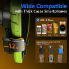 Qifutan Dash Mounted Phone Holders for Your Car Dash Phone Mount for Car Dashboard Air Vent Multi-Mount 3 in 1 Vehicle Windshield Holder Compatible Multi-Device Clip