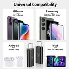 Temdan 4 Pack Lightning to USB C Adapter for iPhone 15/16/17 Pro/17 Pro Max,for iPhone 17/16 Charger,17/16 Accessories,Fast Charging & Data Transfer,USB C Charger Connector Cable,Not for Audio/OTG