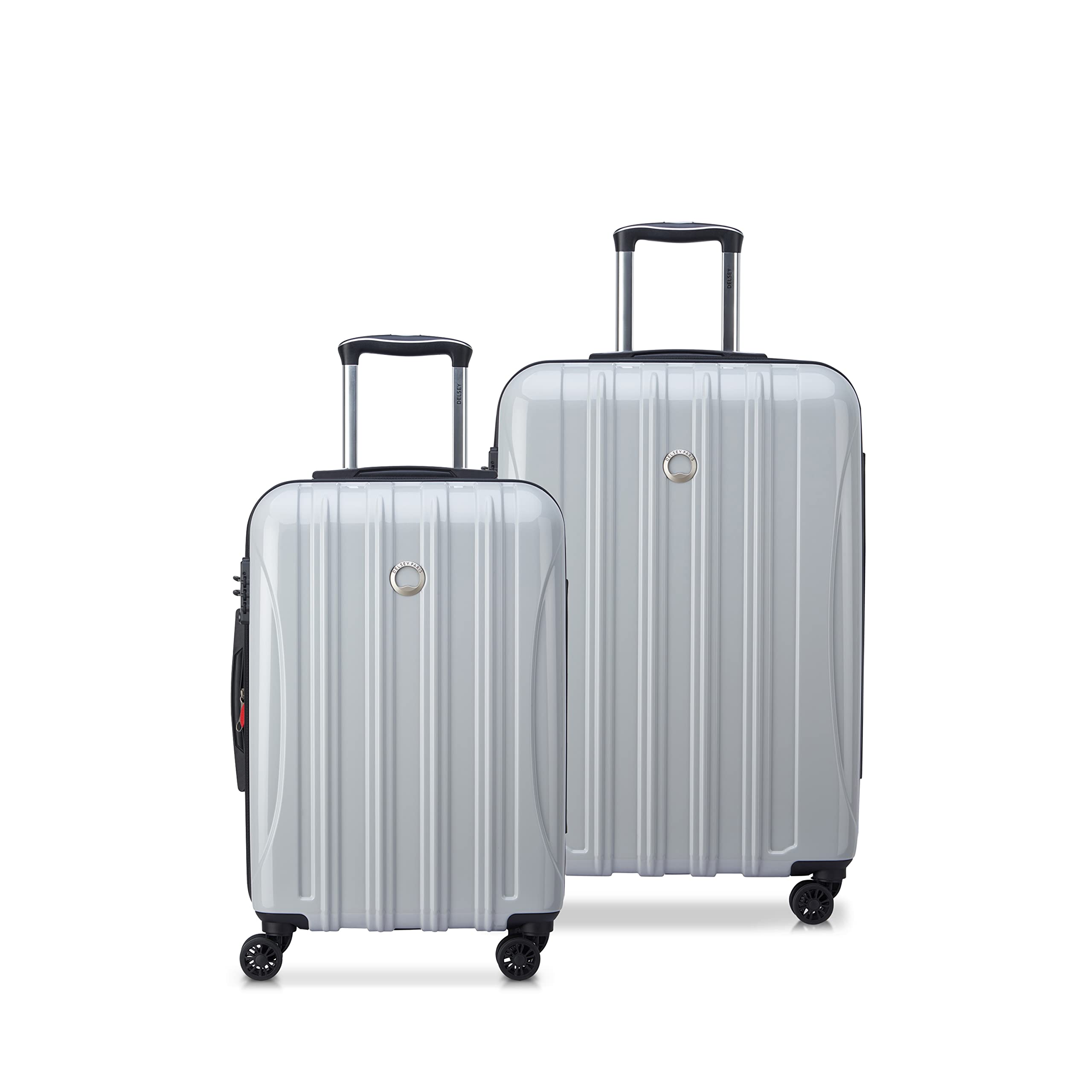 DELSEY PARIS Helium Aero Hardside Expandable Luggage with Spinner Wheels, Blue Cobalt, Checked-Large 28 Inch