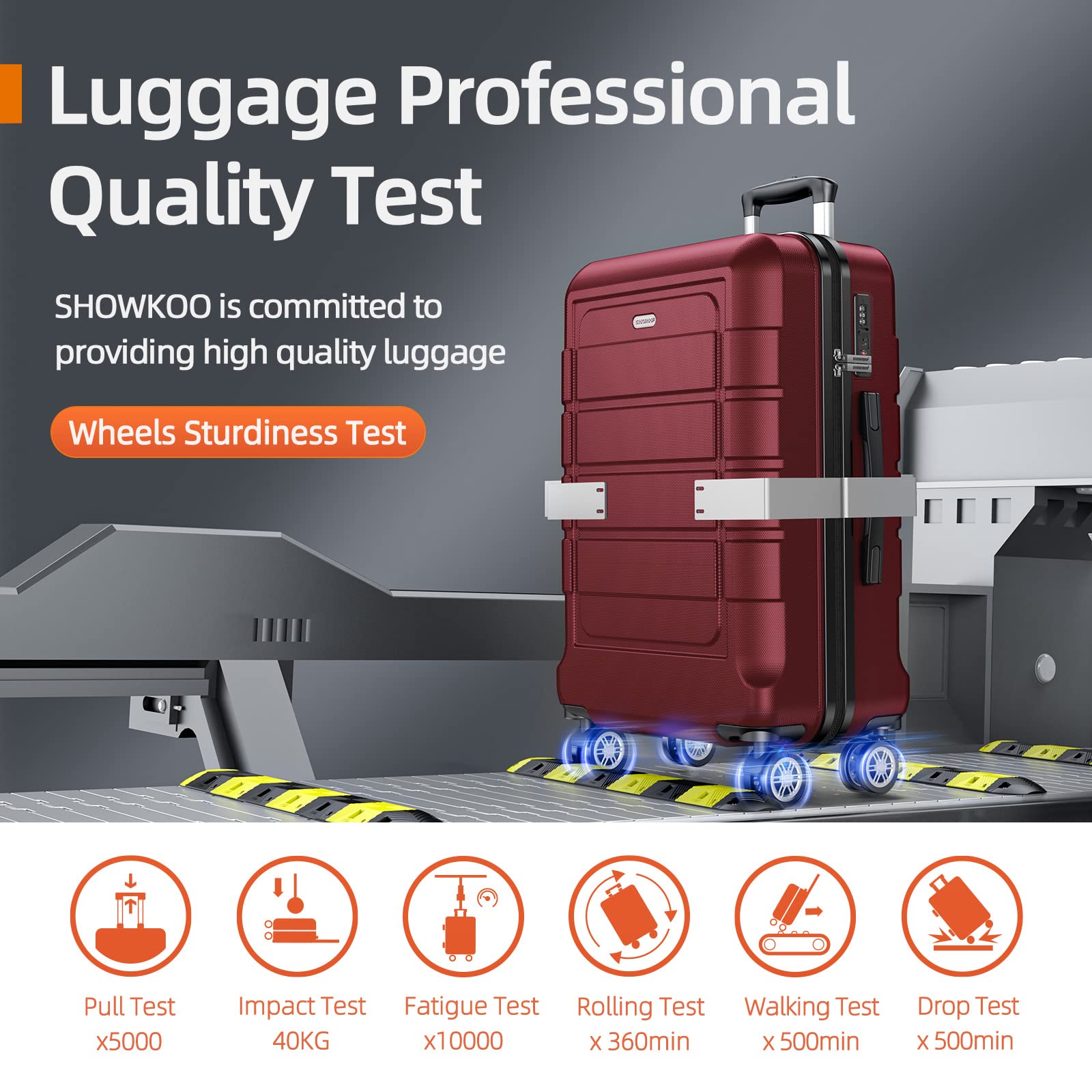 SHOWKOO Luggage Sets Expandable PC+ABS Durable Suitcase Double Wheels TSA Lock Mint Green