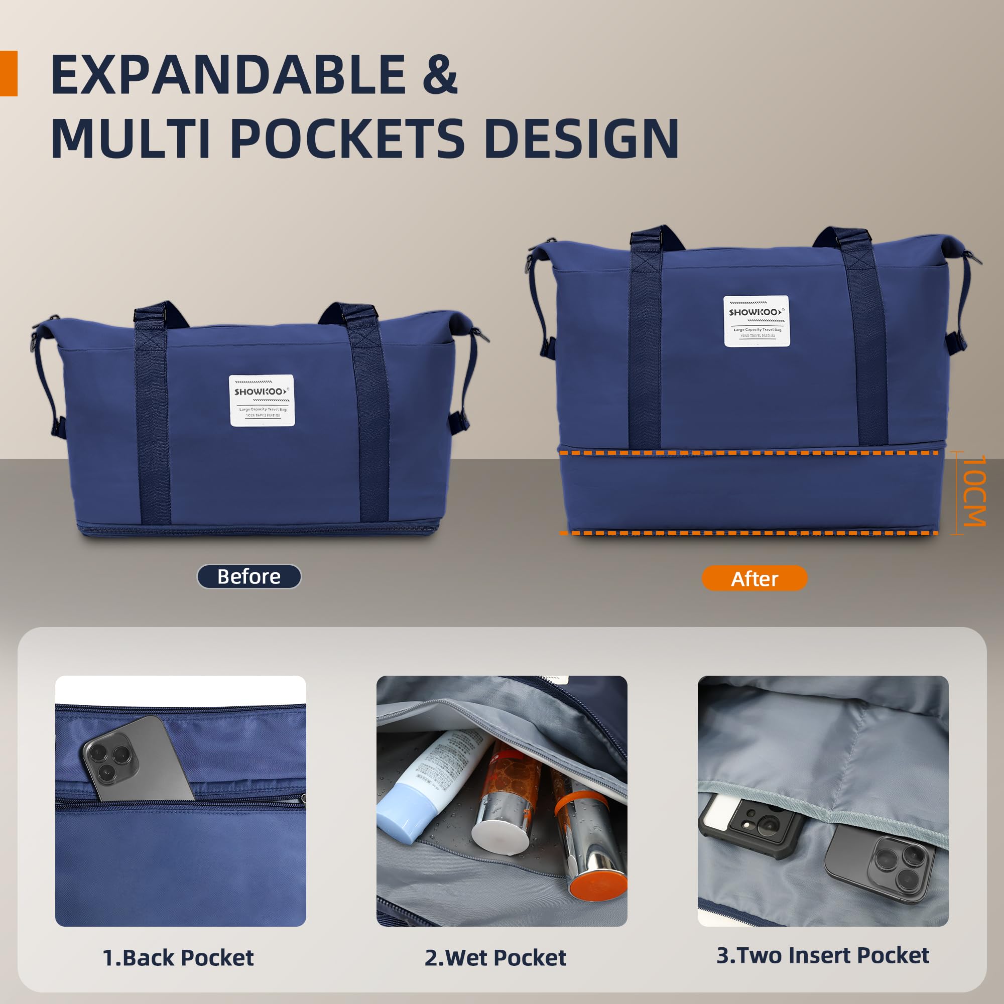 SHOWKOO Luggage Sets Expandable PC+ABS Durable Suitcase Double Wheels TSA Lock Mint Green