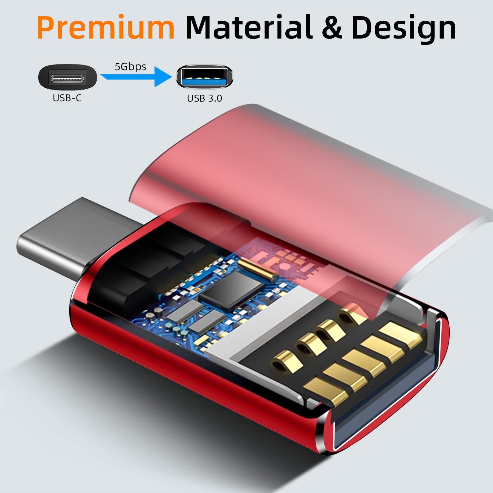 Temdan 4 Pack Lightning to USB C Adapter for iPhone 15/16/17 Pro/17 Pro Max,for iPhone 17/16 Charger,17/16 Accessories,Fast Charging & Data Transfer,USB C Charger Connector Cable,Not for Audio/OTG