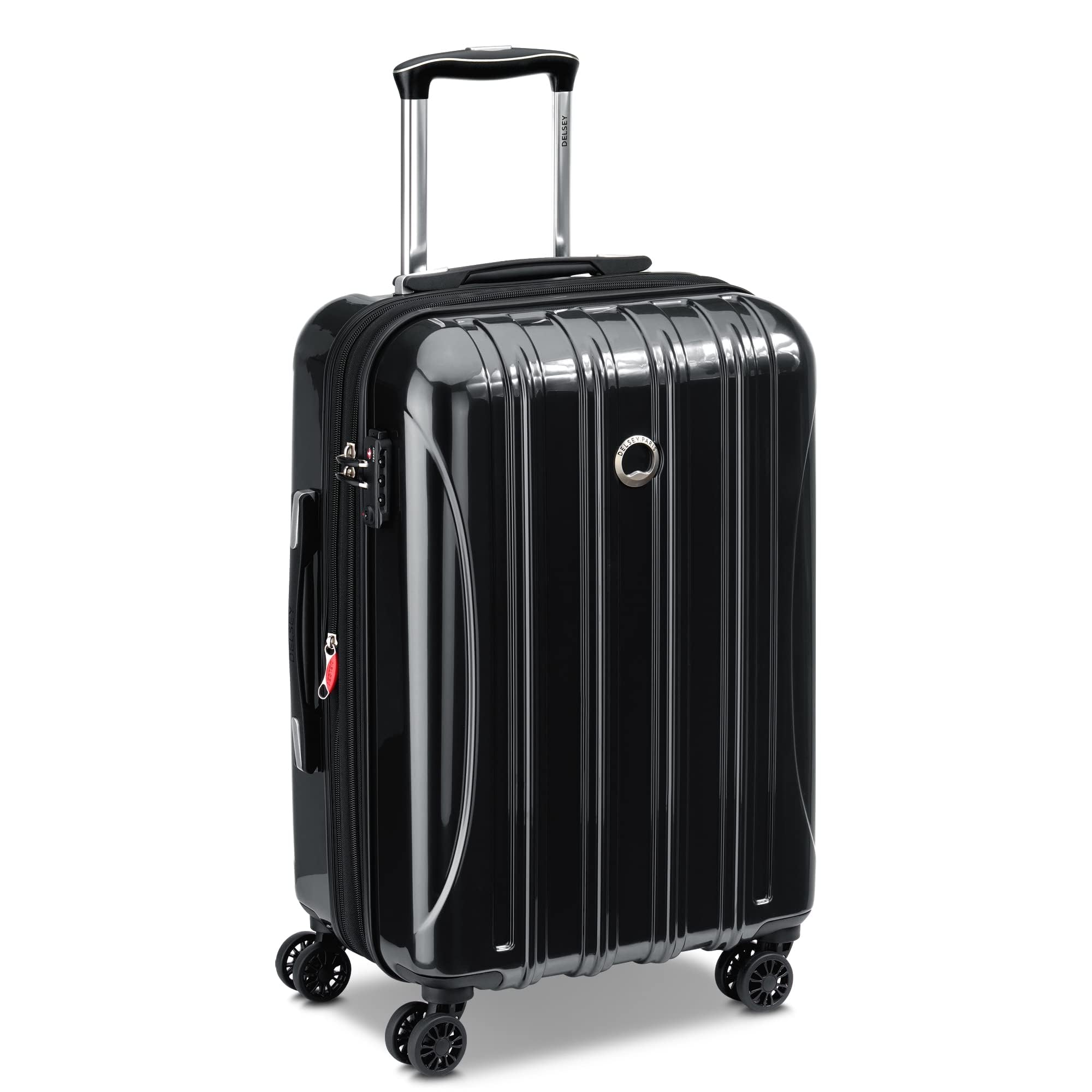 DELSEY PARIS Helium Aero Hardside Expandable Luggage with Spinner Wheels, Blue Cobalt, Checked-Large 28 Inch