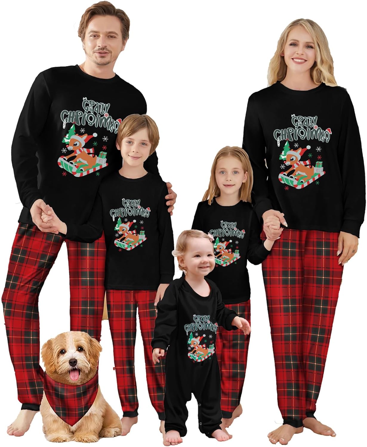 WephuPSho Christmas Family Matching Pajamas, Festive Xmas Jammies Sets for the Whole Family, Holiday Pjs Christmas
