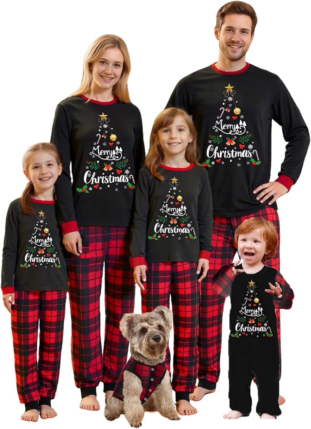 WephuPSho Christmas Family Matching Pajamas, Festive Xmas Jammies Sets for the Whole Family, Holiday Pjs Christmas