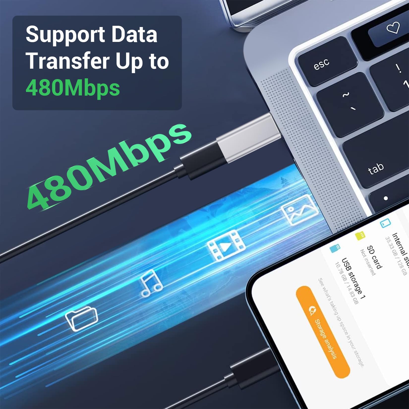 Temdan 4 Pack Lightning to USB C Adapter for iPhone 15/16/17 Pro/17 Pro Max,for iPhone 17/16 Charger,17/16 Accessories,Fast Charging & Data Transfer,USB C Charger Connector Cable,Not for Audio/OTG