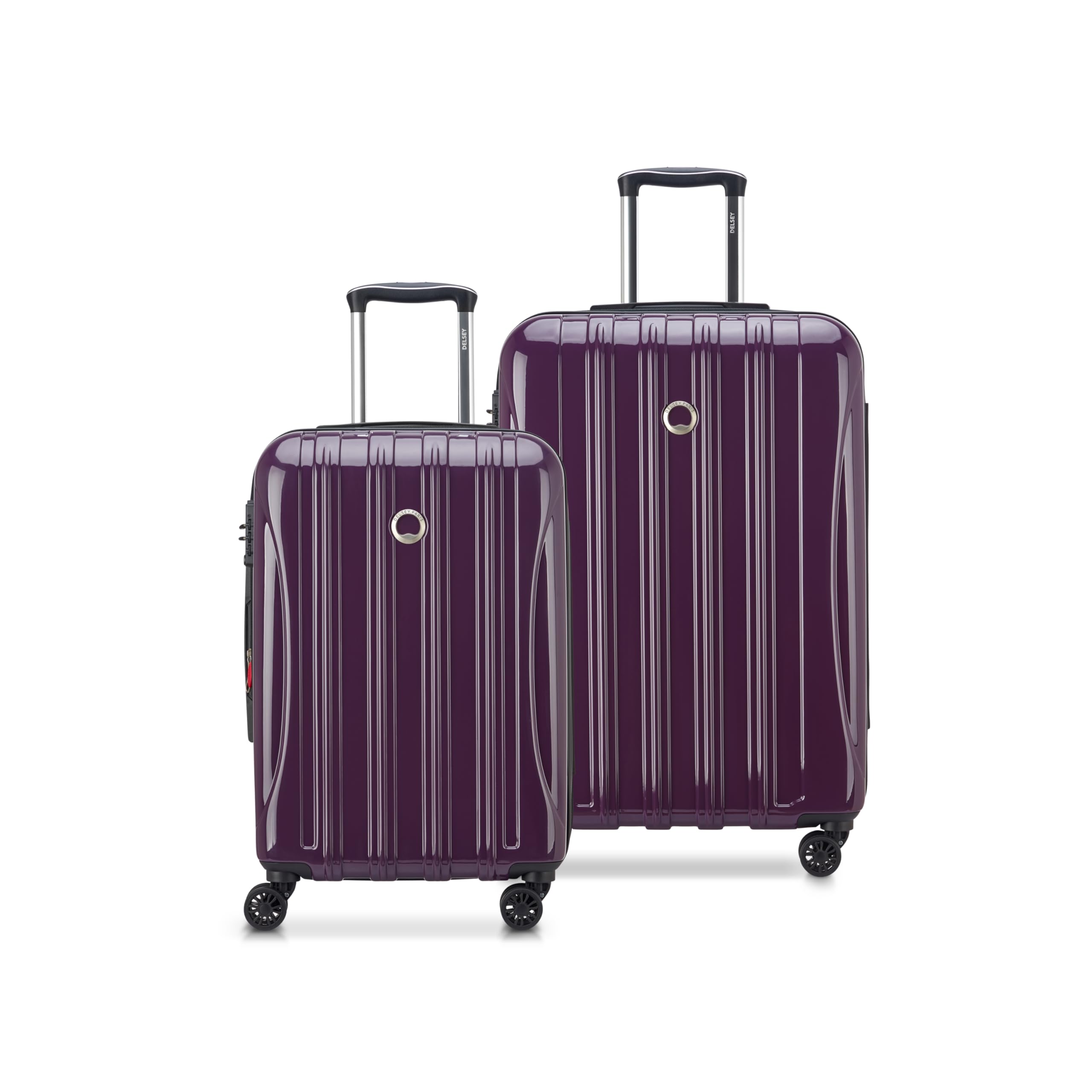 DELSEY PARIS Helium Aero Hardside Expandable Luggage with Spinner Wheels, Blue Cobalt, Checked-Large 28 Inch