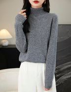 Chanyarn Women's Turtleneck 100% Merino Wool 2025 First-Line Ready to Wear Fall Winter Seamless Knit Pullover Sweater