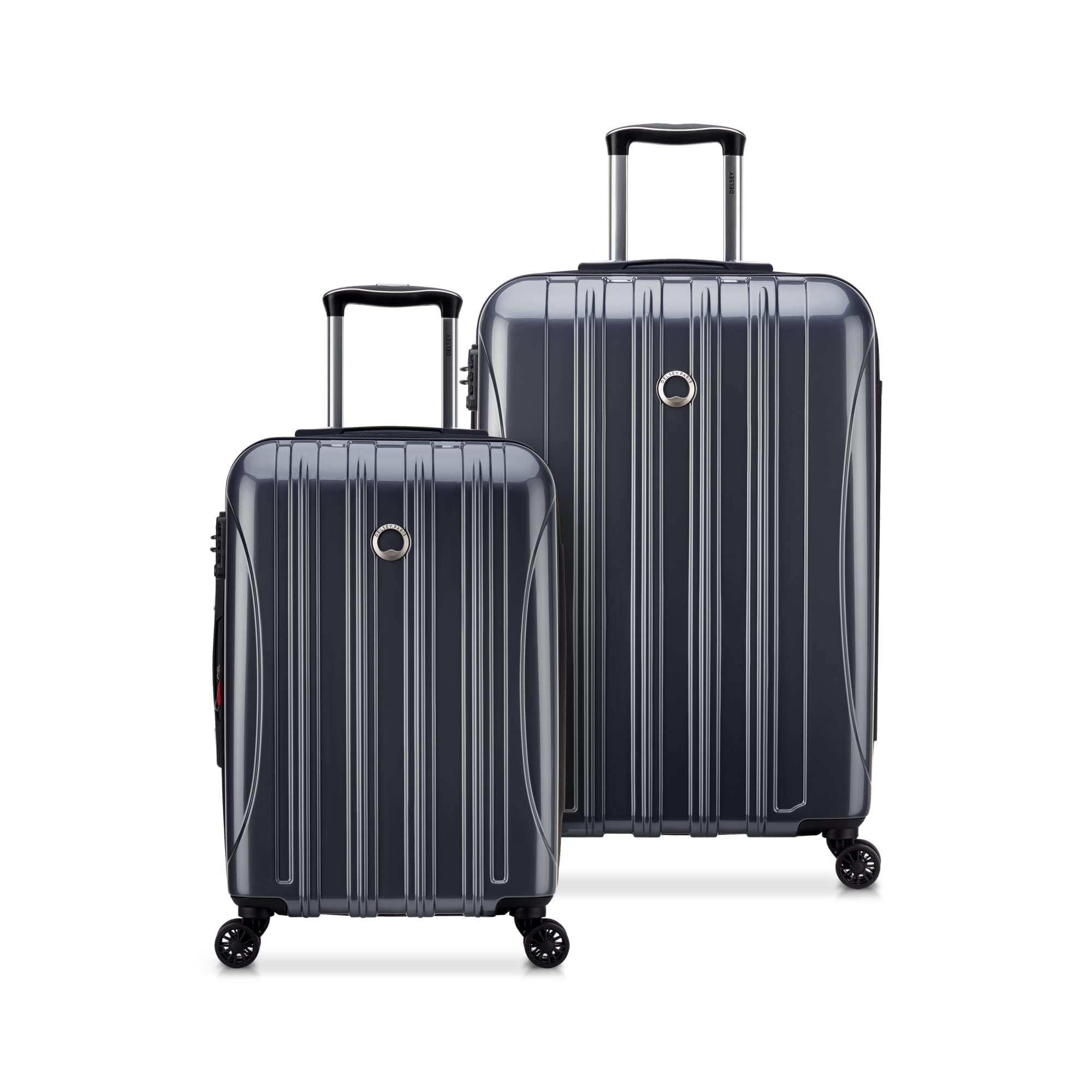 DELSEY PARIS Helium Aero Hardside Expandable Luggage with Spinner Wheels, Blue Cobalt, Checked-Large 28 Inch