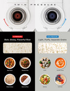 Cuckoo CRP-RT0609FW 6 cup Twin Pressure Plate Rice Cooker & Warmer with High Heat, GABA, Mixed, Scorched, Turbo, Porridge, Baby Food, Steam (Hi/Non Press.) and more, Made in Korea (White)