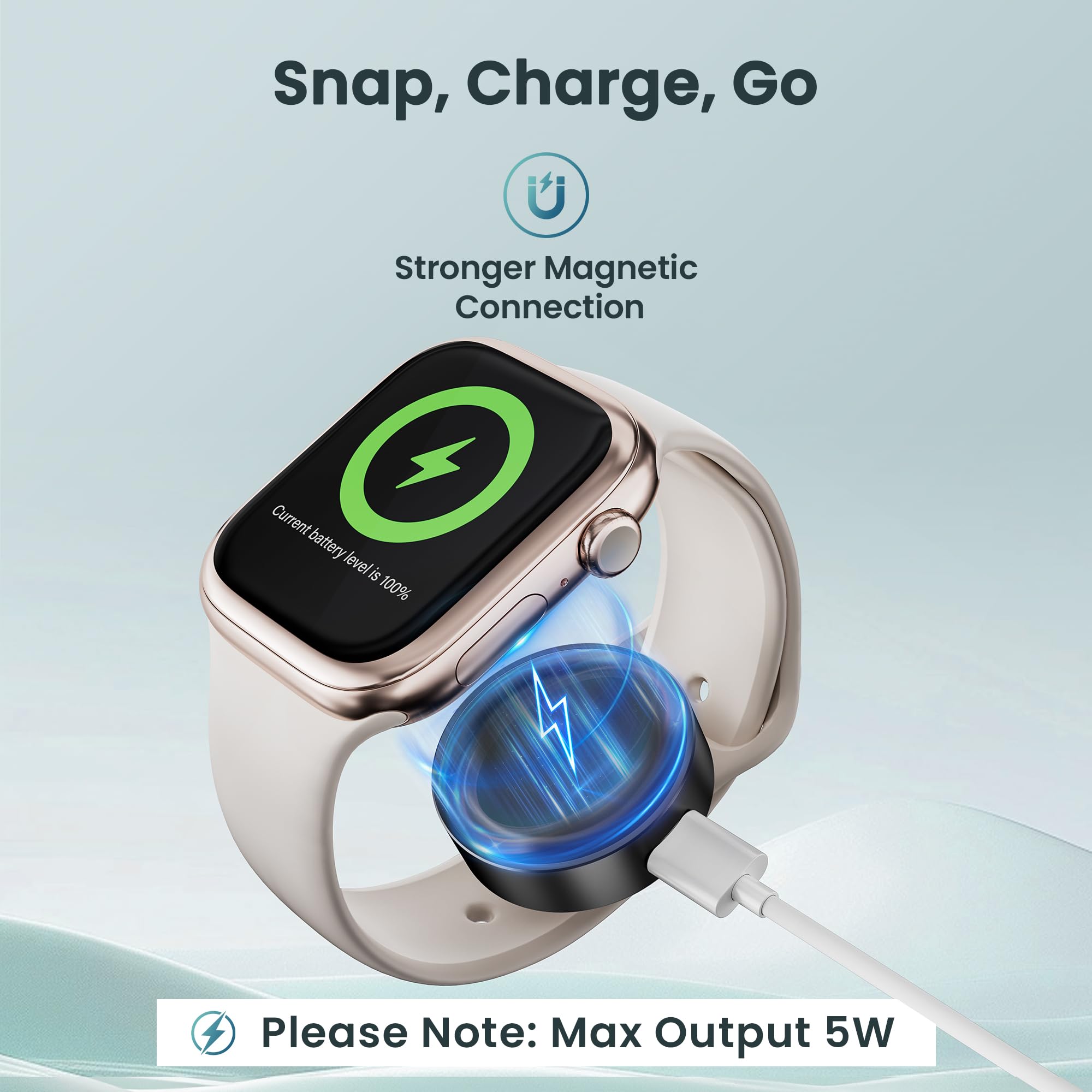 Ruxely Magnetic Charger for Apple Watch,Portable Wireless Fast iWatch Charger Adapter with USB C & iPhone Power Port,Short Apple Watch Charging Cable for iWatch Series 11 10 9 8 7 6,Ultra 3,42/46/44mm