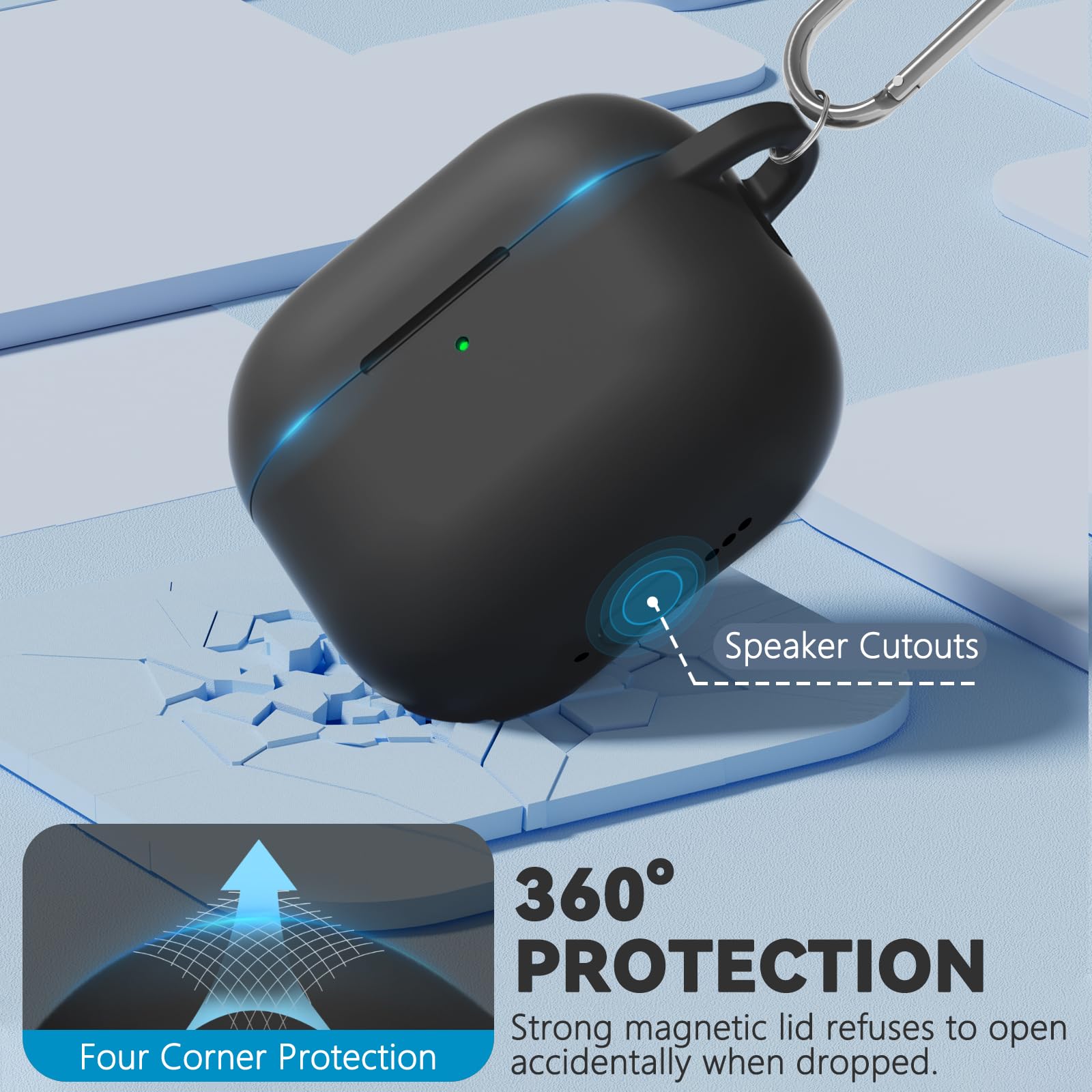 Ljusmicker for AirPods Pro 3 Case 2025 with Cleaner Kit,Soft Silicone Protective Cover for Apple AirPods Pro 3rd Generation Case for Women Men,AirPod Pro 3 CasesAccessories with Keychain-Light Lilac