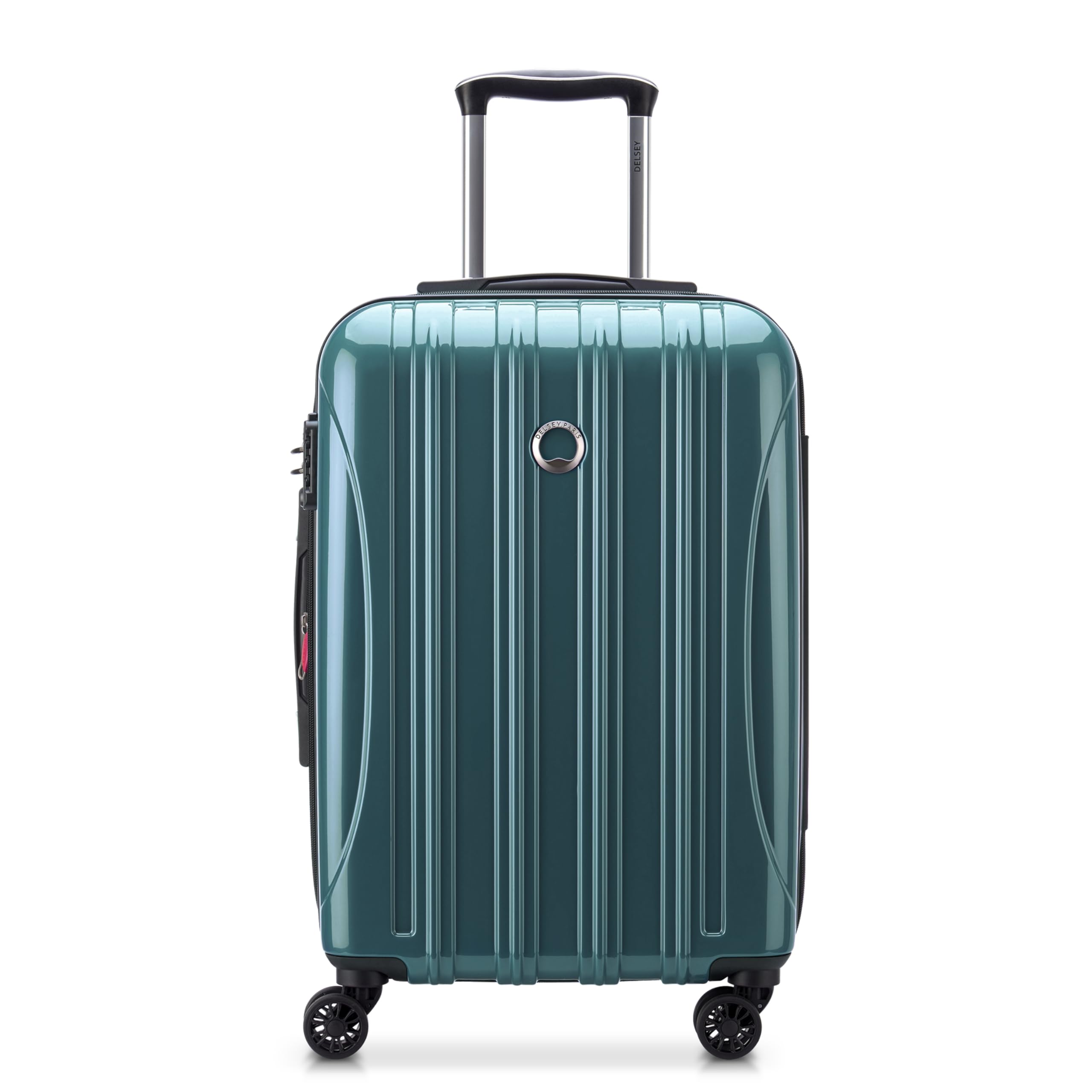 DELSEY PARIS Helium Aero Hardside Expandable Luggage with Spinner Wheels, Blue Cobalt, Checked-Large 28 Inch