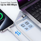 Temdan 4 Pack Lightning to USB C Adapter for iPhone 15/16/17 Pro/17 Pro Max,for iPhone 17/16 Charger,17/16 Accessories,Fast Charging & Data Transfer,USB C Charger Connector Cable,Not for Audio/OTG