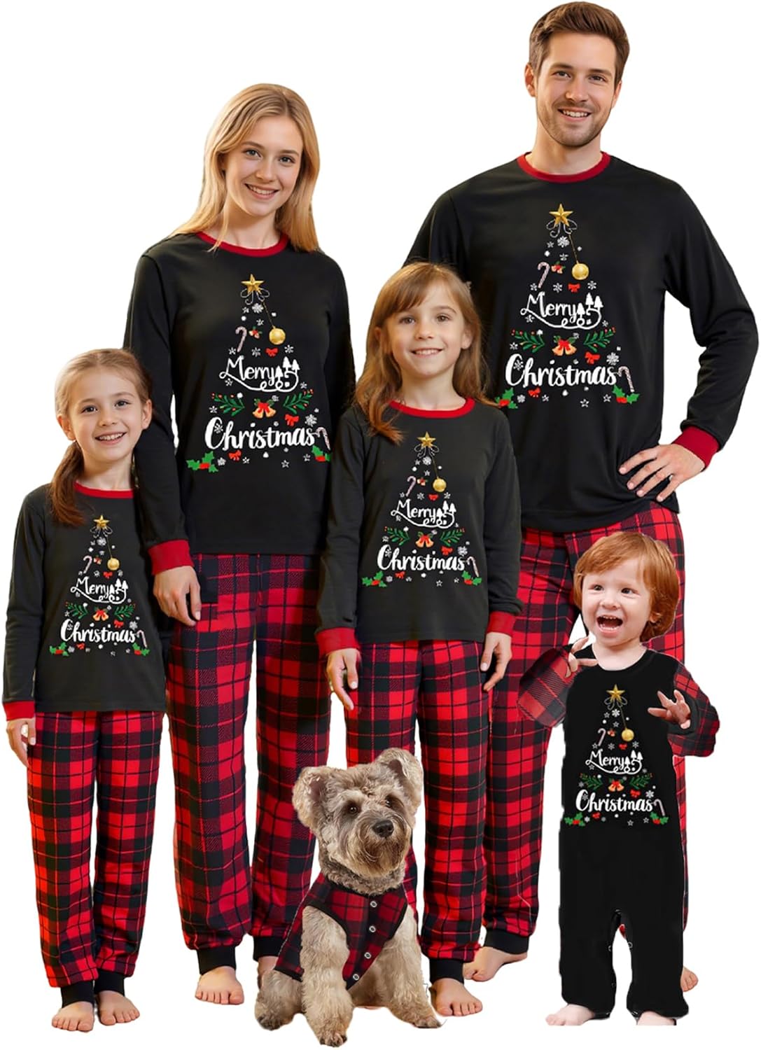 WephuPSho Christmas Family Matching Pajamas, Festive Xmas Jammies Sets for the Whole Family, Holiday Pjs Christmas