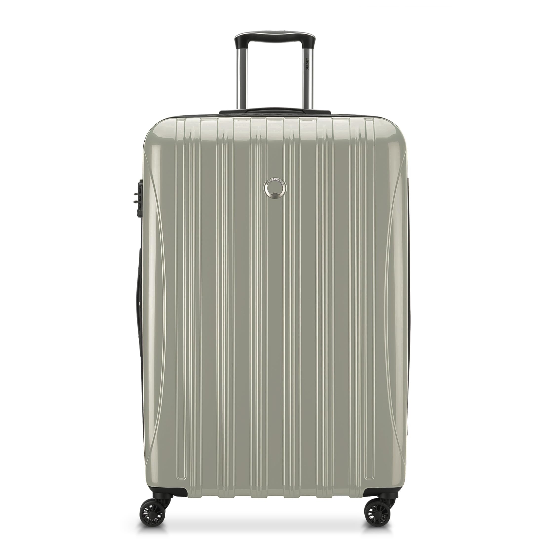 DELSEY PARIS Helium Aero Hardside Expandable Luggage with Spinner Wheels, Blue Cobalt, Checked-Large 28 Inch