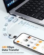 Temdan 4 Pack Lightning to USB C Adapter for iPhone 15/16/17 Pro/17 Pro Max,for iPhone 17/16 Charger,17/16 Accessories,Fast Charging & Data Transfer,USB C Charger Connector Cable,Not for Audio/OTG