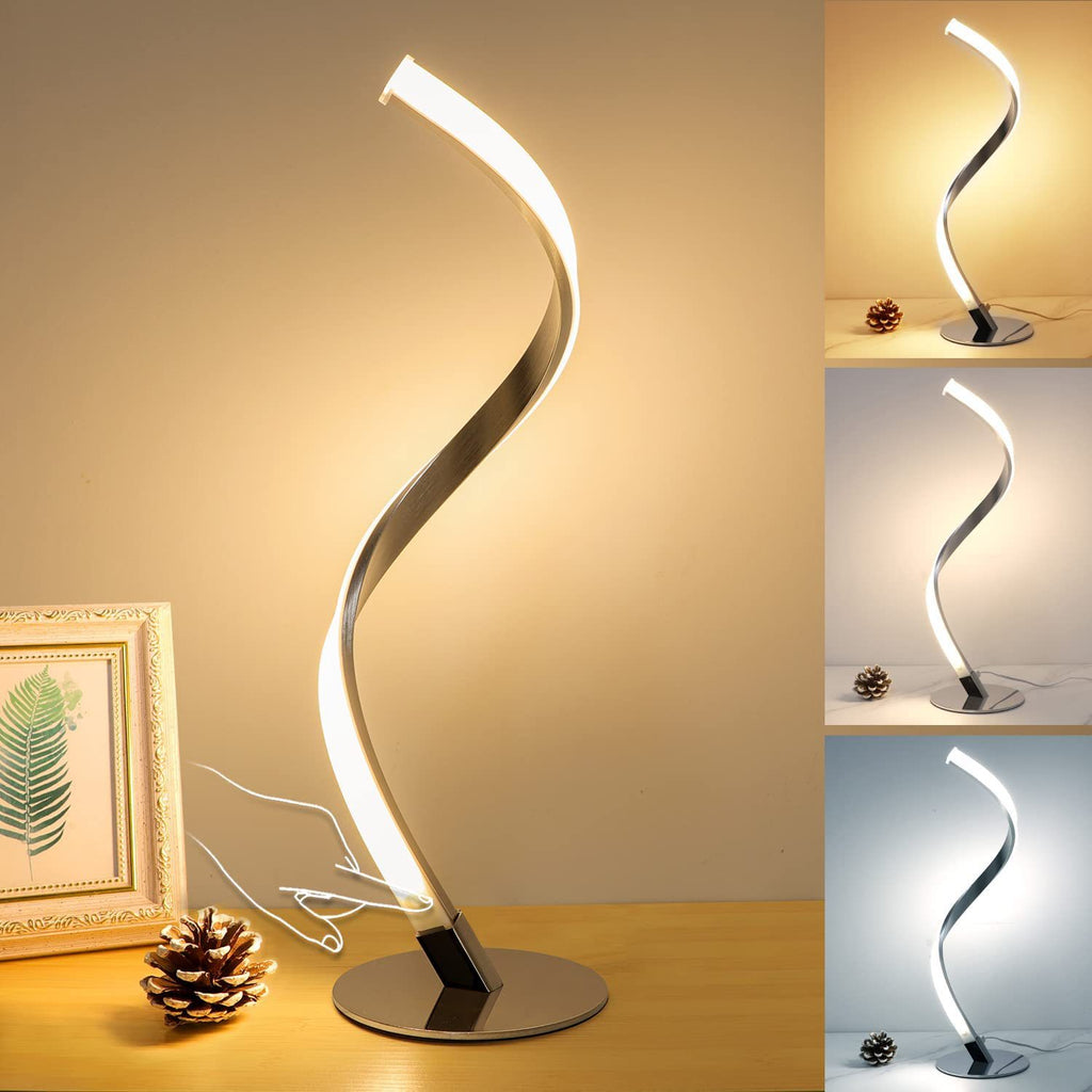 Snake Design Table Lamp – Spiral LED Night Light for Bedroom Decor