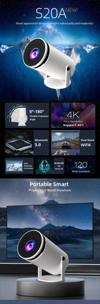 HY300 HD Projector – Mini Smart Home Cinema Projector for Movies & Gaming