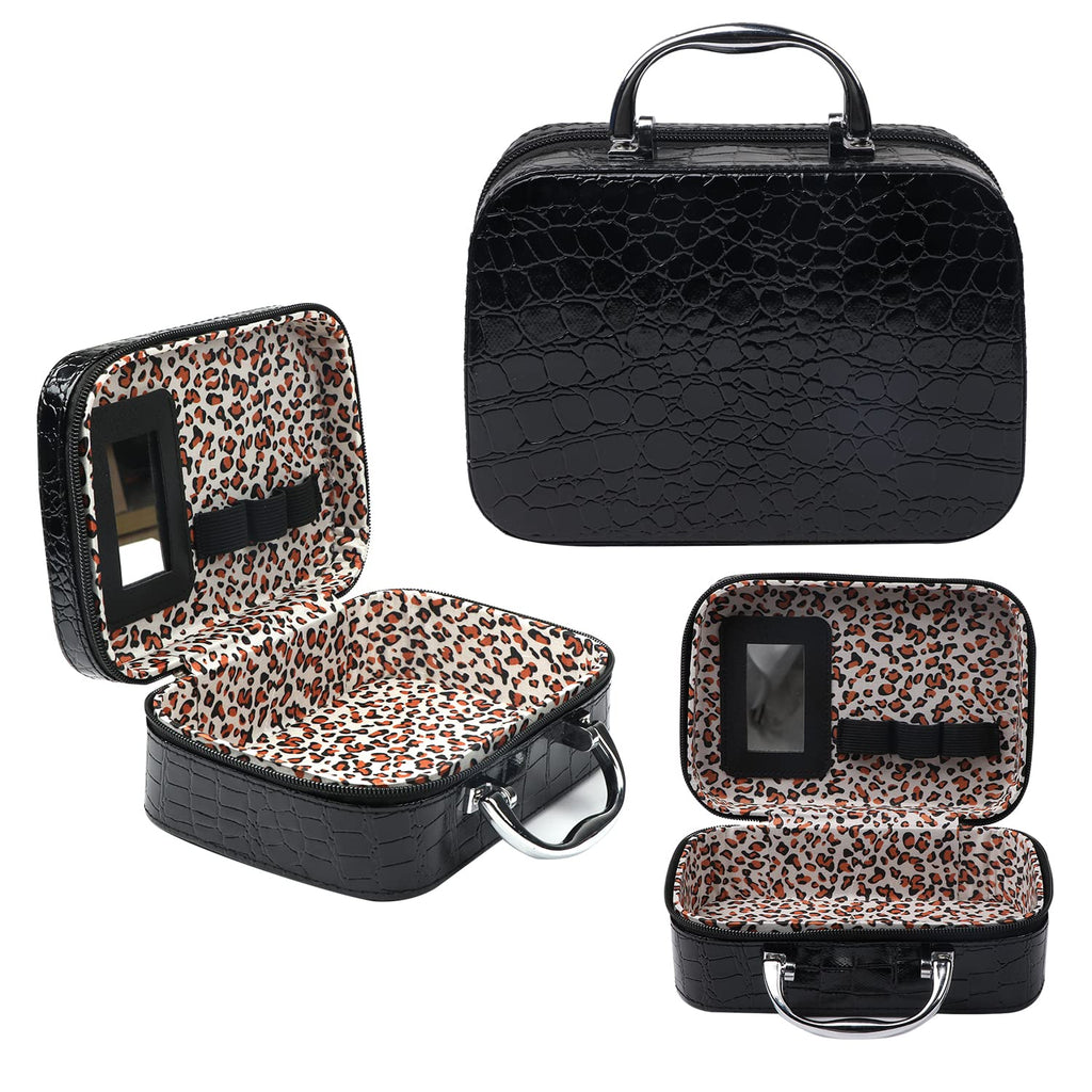 All in One Makeup Kit - 2X14 Eyeshadow Palette, Liquid Foundation, Eyeliner Pencils, Contouring Stick, Lip Gloss, 20Pcs Makeup Brushes (Black)