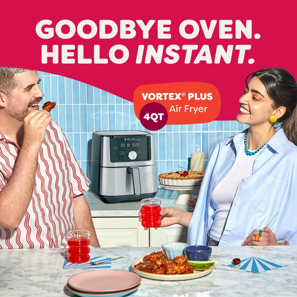 Instant Pot Vortex Plus 6QT XL Air Fryer, 6-in-1, Broils, Dehydrates, Crisps, Roasts, Reheats, Bakes for Quick Easy Meals, 100+ In-App Recipes, Dishwasher-Safe, from the Makers of Instant Pot, Black