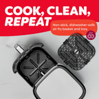 Instant Pot Vortex Plus 6QT XL Air Fryer, 6-in-1, Broils, Dehydrates, Crisps, Roasts, Reheats, Bakes for Quick Easy Meals, 100+ In-App Recipes, Dishwasher-Safe, from the Makers of Instant Pot, Black