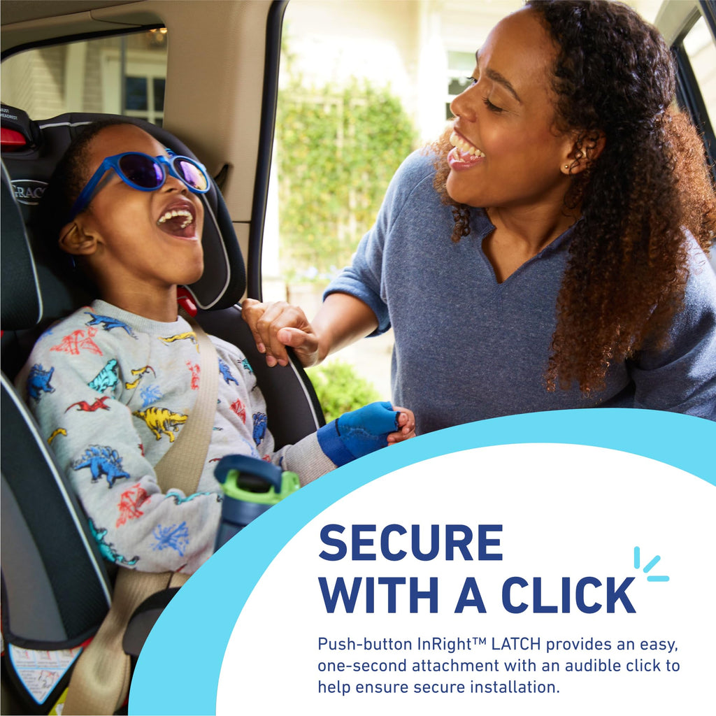 Graco Slimfit 3-in-1 Convertible Car Seat, Ultra-Space-Saving Design, Jarret, Suitable for Rear and Forward-Facing, Highback Booster Seat with 10-Position Headrest