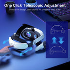 Head Strap for Oculus Meta Quest 3S Quest 3, Fashion Adjustable Comfort Enhanced Support VR Headset Accessories Strap No Battery Reduce Facial Stress and Gaming Immersion