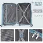 Carry On Luggage 22x14x9 Airline Approved, 20 Inch Expandable Hardshell Luggage Carry-on Suitcases with Spinner Wheels, Carry On Suitcase Set for Women (MOCHA)