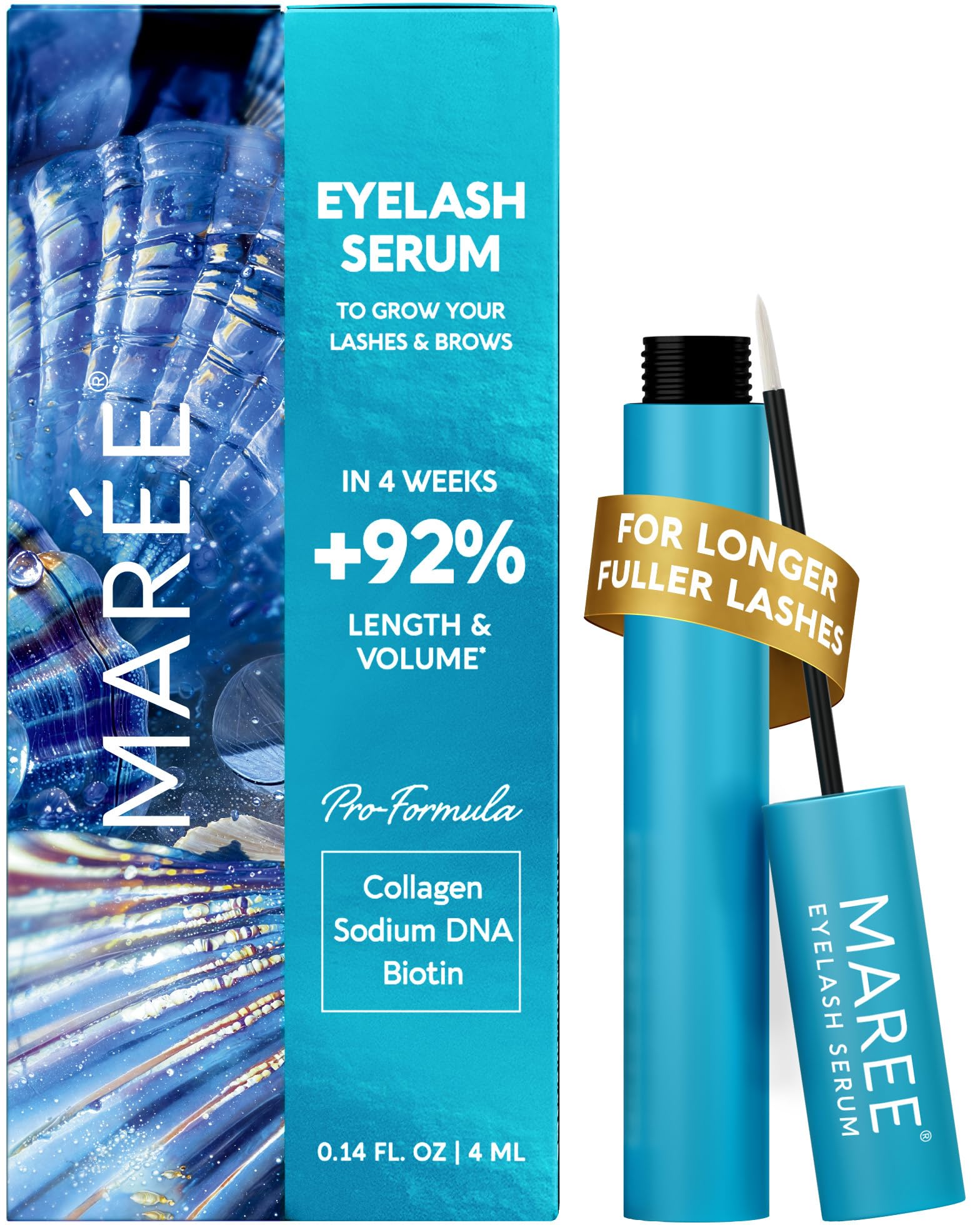 MAREE Eyelash Serum To Grow Lashes & Brows - Eye Lash Serum for Eyelash Growth Without Prostaglandin - Rapid Enhancing Lash Growth Eyebrow Boost Oil - Sérum De Pestañas Suero Para Pestañas Crecimiento