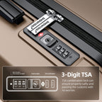 SHOWKOO Luggage Sets Expandable PC+ABS Durable Suitcase Double Wheels TSA Lock Mint Green