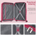 Carry On Luggage 22x14x9 Airline Approved, 20 Inch Expandable Hardshell Luggage Carry-on Suitcases with Spinner Wheels, Carry On Suitcase Set for Women (MOCHA)