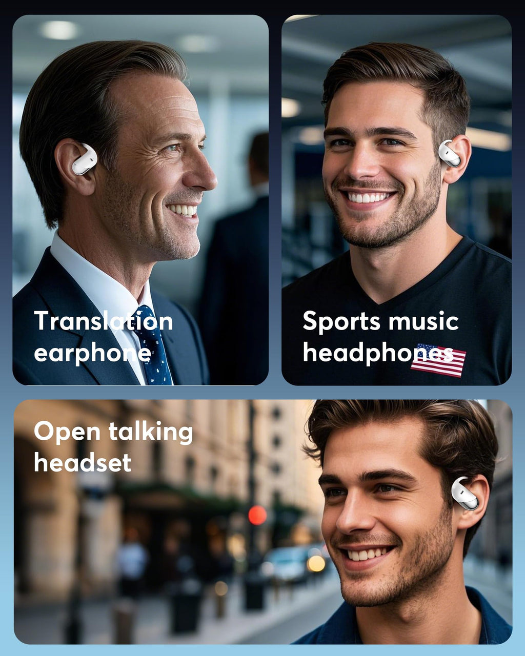 Translation Earbuds Real Time - AI 144 Language Translator Earbuds, Audifonos Traductores Inglés Español, 3-in-1 Translating Device, Translate Ear Buds for Travel Learning with Charging Cradle