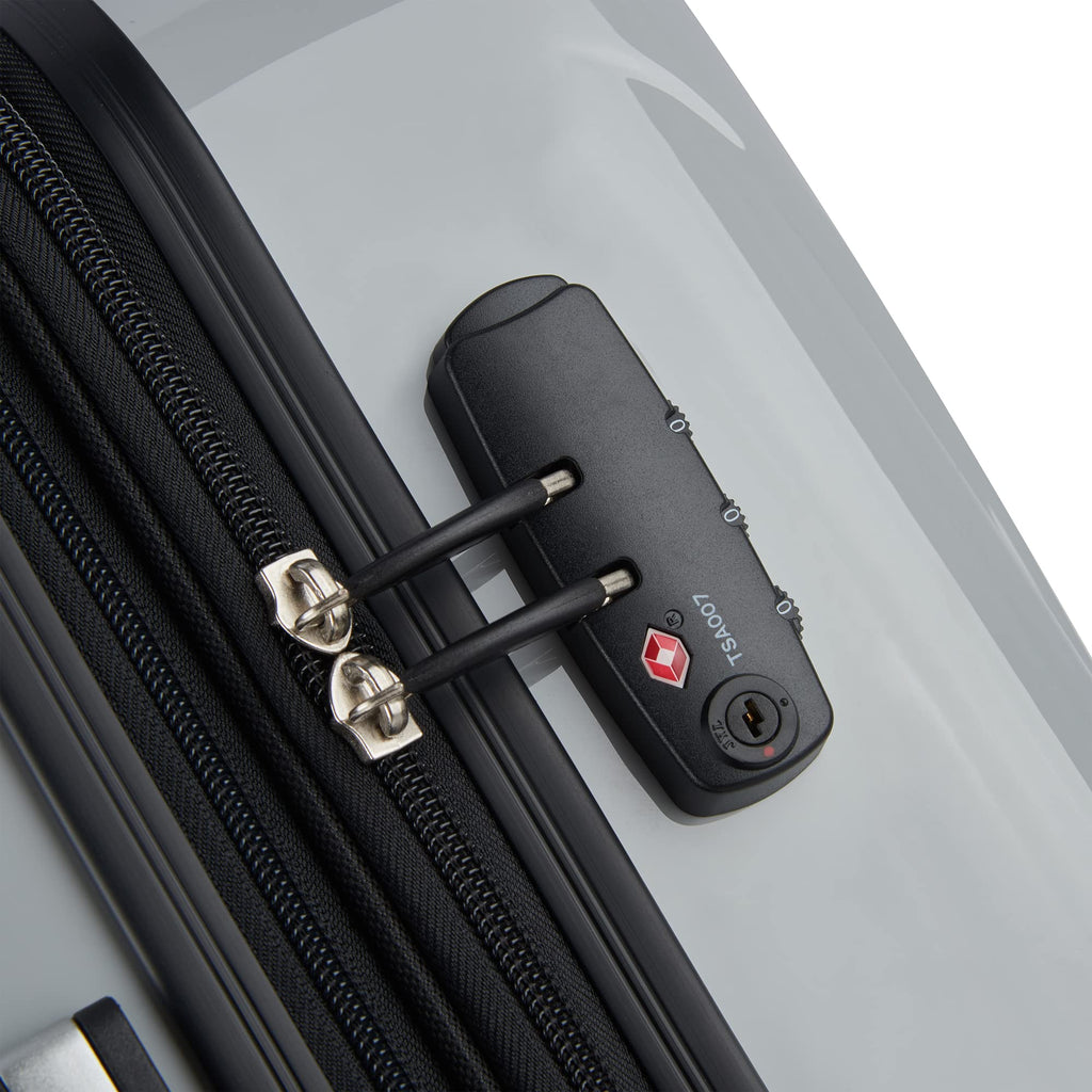 DELSEY PARIS Helium Aero Hardside Expandable Luggage with Spinner Wheels, Blue Cobalt, Checked-Large 28 Inch