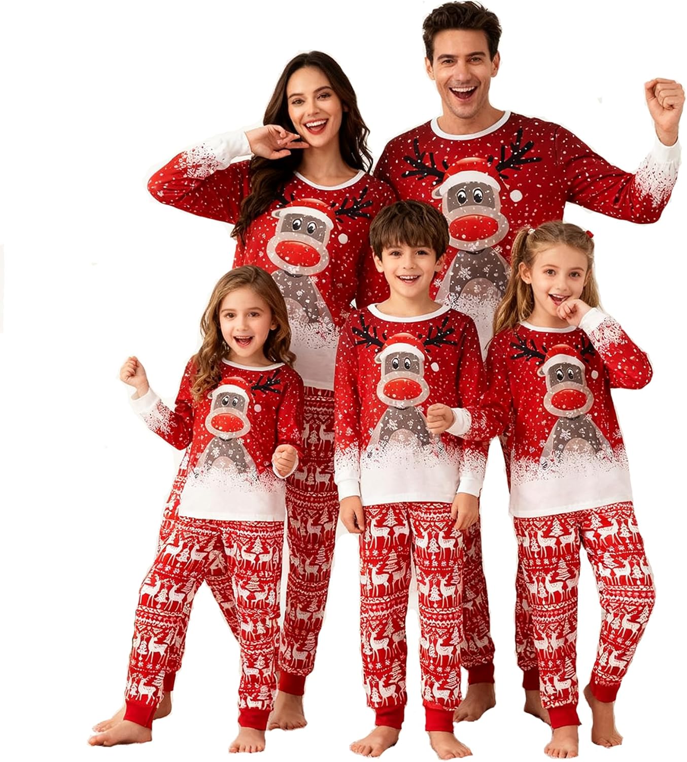 WephuPSho Christmas Family Matching Pajamas, Festive Xmas Jammies Sets for the Whole Family, Holiday Pjs Christmas