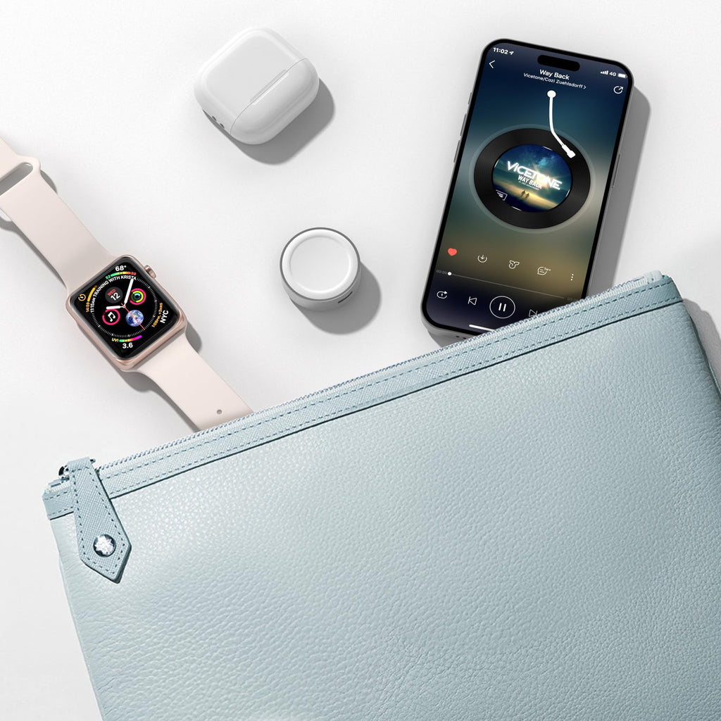 Ruxely Magnetic Charger for Apple Watch,Portable Wireless Fast iWatch Charger Adapter with USB C & iPhone Power Port,Short Apple Watch Charging Cable for iWatch Series 11 10 9 8 7 6,Ultra 3,42/46/44mm