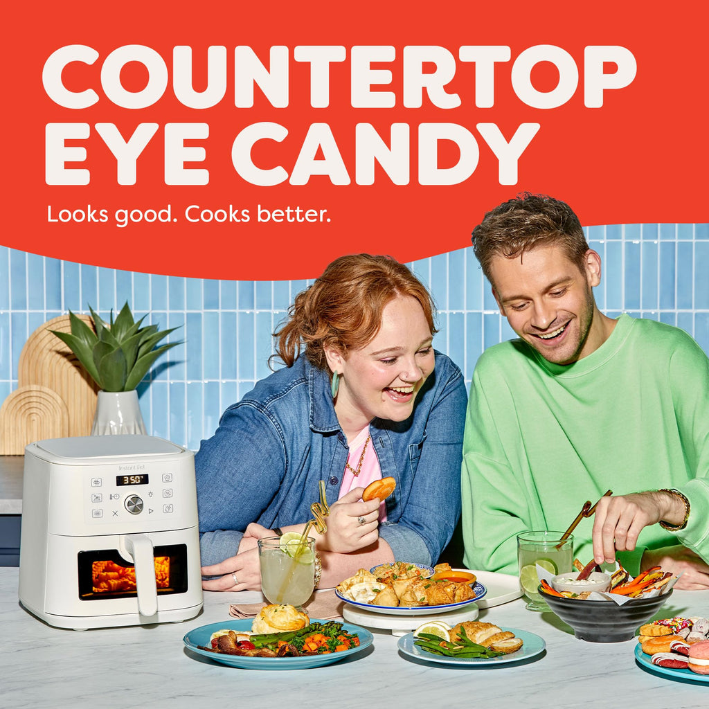 Instant Pot Vortex Plus 6QT XL Air Fryer, 6-in-1, Broils, Dehydrates, Crisps, Roasts, Reheats, Bakes for Quick Easy Meals, 100+ In-App Recipes, Dishwasher-Safe, from the Makers of Instant Pot, Black