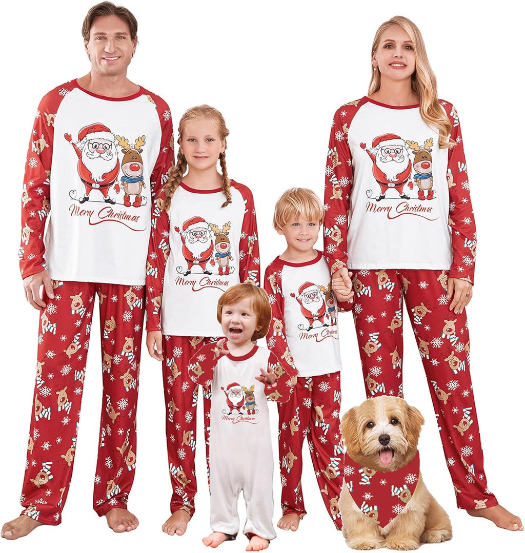 WephuPSho Christmas Family Matching Pajamas, Festive Xmas Jammies Sets for the Whole Family, Holiday Pjs Christmas