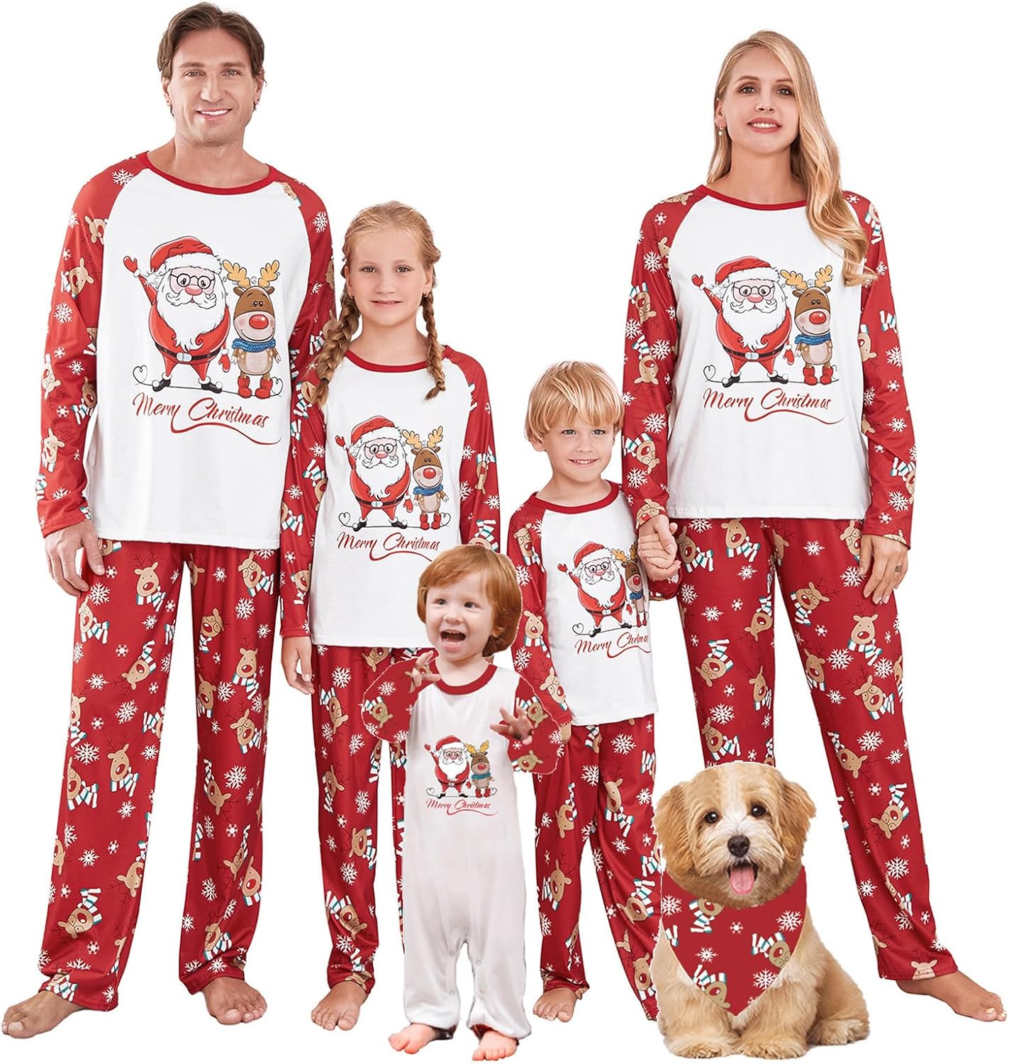 WephuPSho Christmas Family Matching Pajamas, Festive Xmas Jammies Sets for the Whole Family, Holiday Pjs Christmas