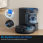 ECOVACS DEEBOT X11 OmniCyclone Robot Vacuum and Mop, PowerBoost Charging, OZMO Roller 2.0 Instant Self-Washing Mop, 19,500Pa Blast Suction, Bagless OmniCyclone Station, AIVI 3D Smart Navigation