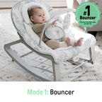 Ingenuity Keep Cozy 3-in-1 Grow with Me Vibrating Baby Bouncer, Seat & Infant to Toddler Rocker, Vibrations & -Toy Bar, 0-30 Months Up to 40 lbs (Weaver)