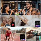 Smart Watch for Men Women, 1.83" HD Touchsreen, Bluetooth Calling, 5 ATM Water-Resistance, 130+ Sports Modes, Health, Fitness & Sleep Tracker, Timer, Fitness Watch for Android/iOS, Purple